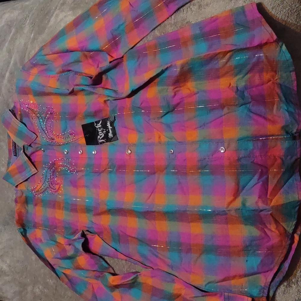 Womens Wrangler Rock47 Western Arena Shirt
